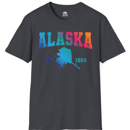 Retro Alaska Est 1959 Shirt T-Shirt – Dark Heather Grey – Alaska Cruise Shirts