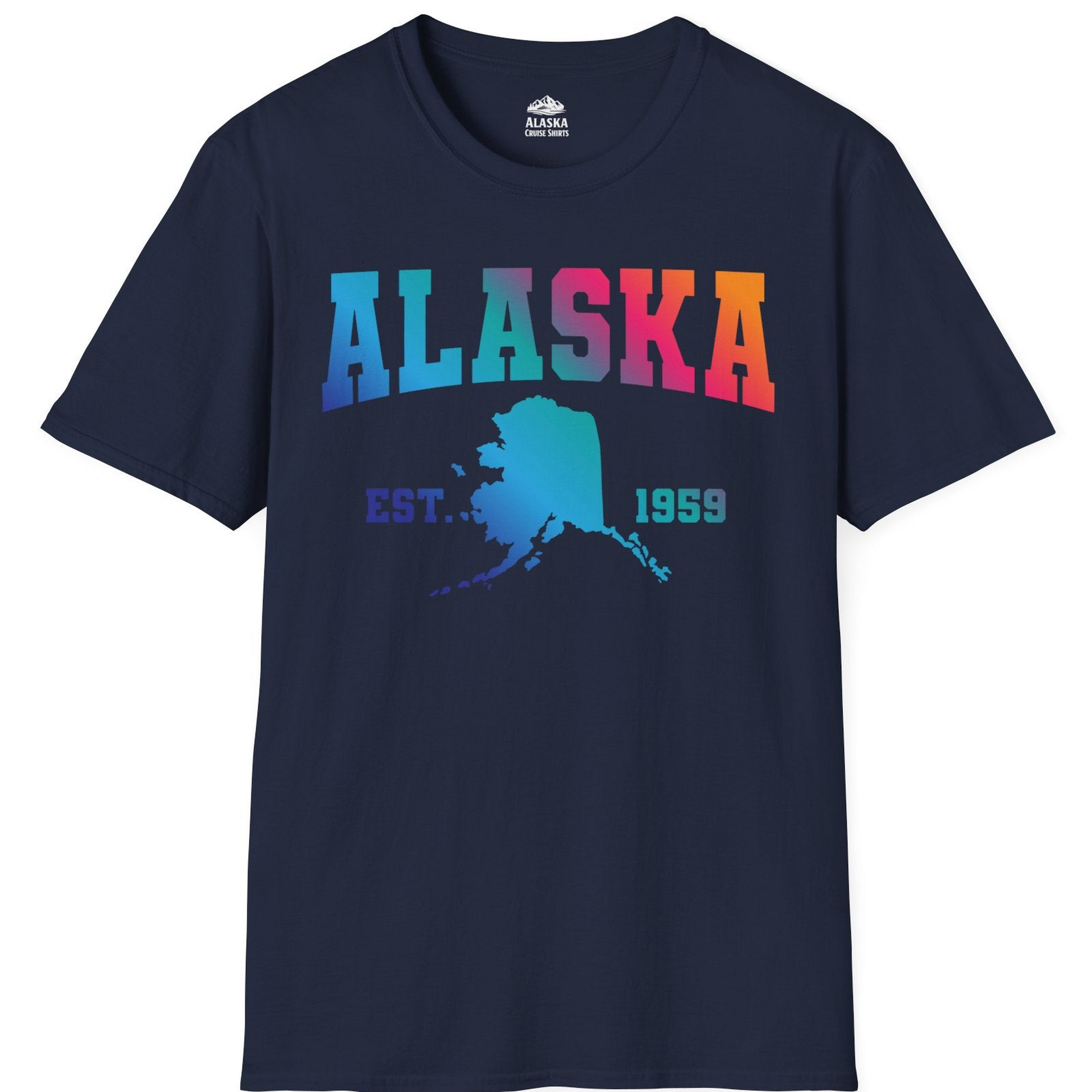 Retro Alaska Est 1959 Shirt T-Shirt – Navy – Alaska Cruise Shirts