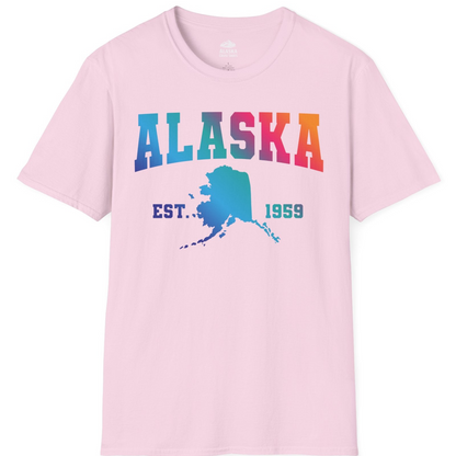 Retro Alaska Est 1959 Shirt T-Shirt – Light Pink – Alaska Cruise Shirts