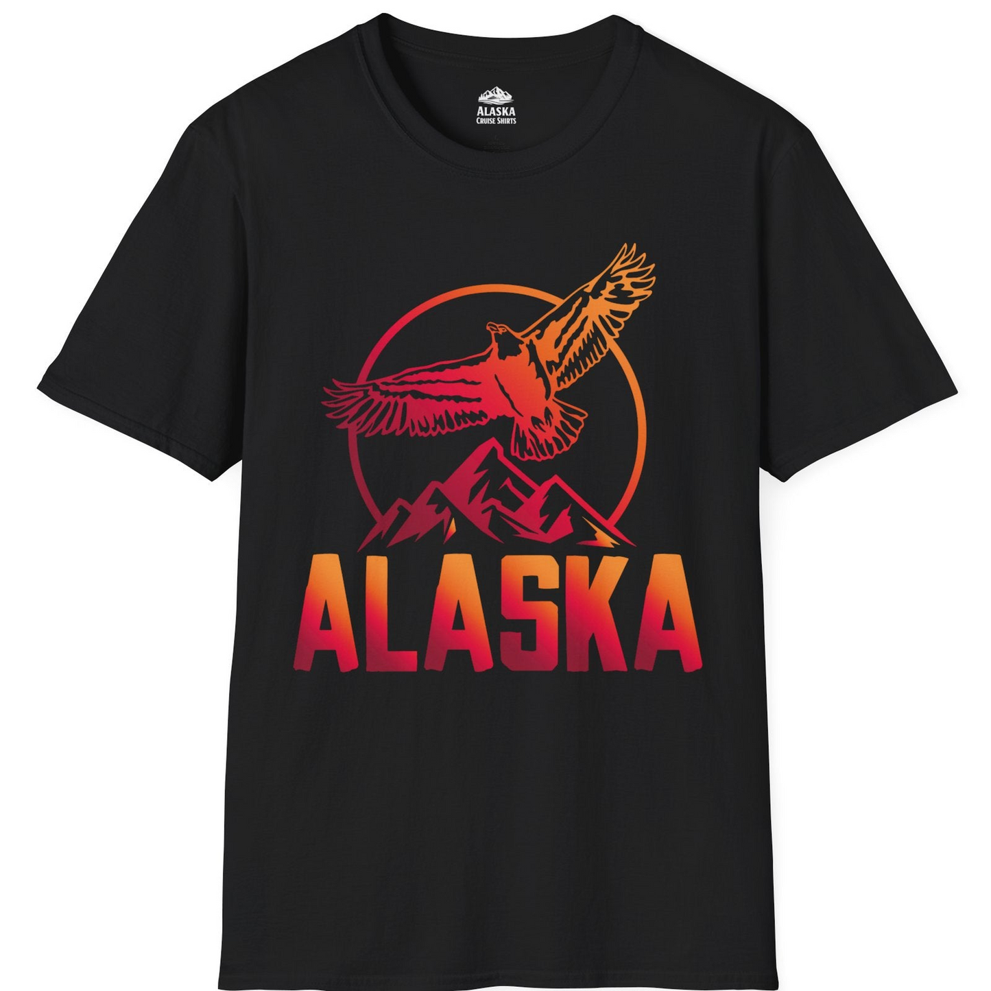 Alaska Eagle Mountains Graphic Shirt T-Shirt – Black – Alaska Cruise Shirts