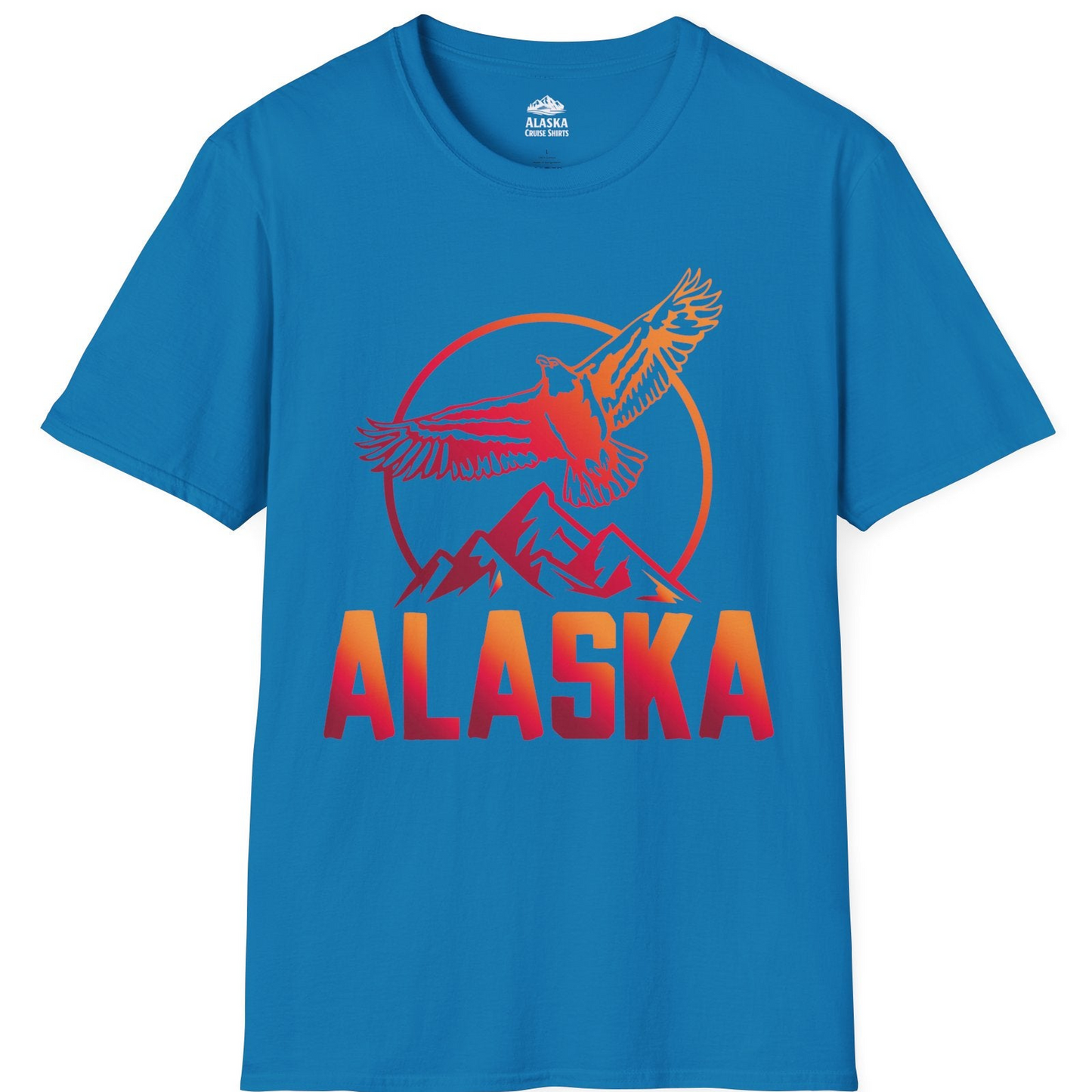 Alaska Eagle Mountains Graphic Shirt T-Shirt – Sapphire – Alaska Cruise Shirts