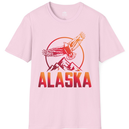 Alaska Eagle Mountains Graphic Shirt T-Shirt – Light Pink – Alaska Cruise Shirts