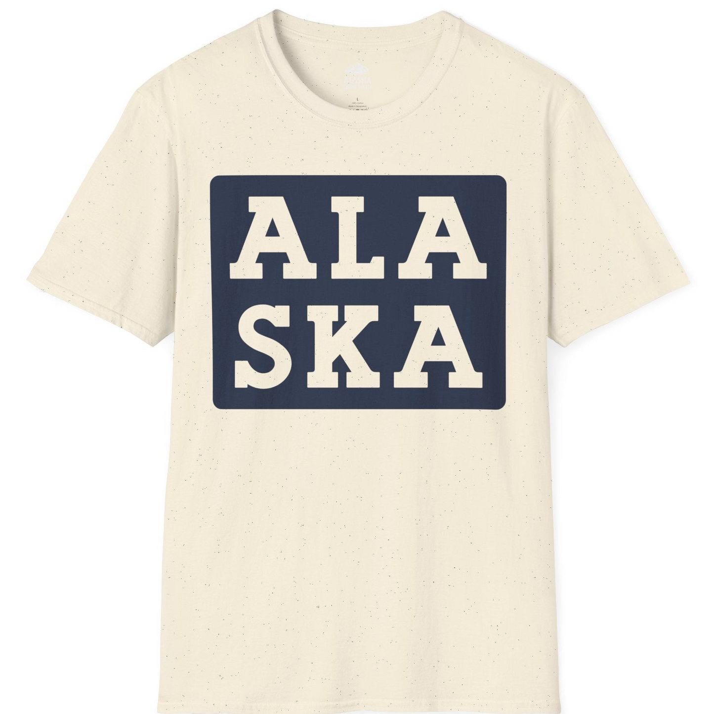 Bold Alaska Block Text Shirt T-Shirt – Natural – Alaska Cruise Shirts