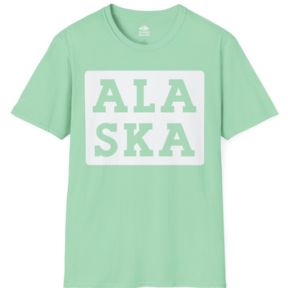 Bold Alaska Block Text Shirt T-Shirt – Mint Green – Alaska Cruise Shirts