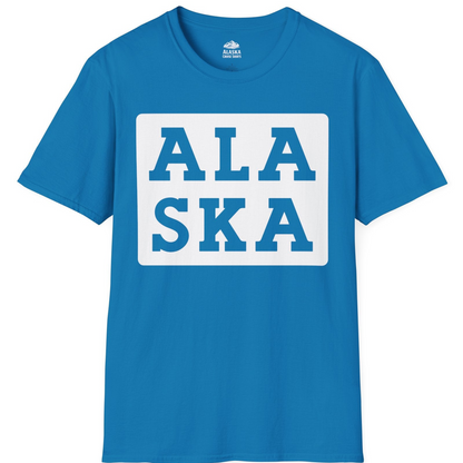 Bold Alaska Block Text Shirt T-Shirt – Sapphire – Alaska Cruise Shirts