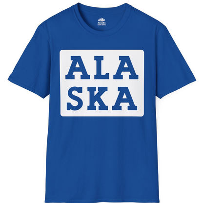 Bold Alaska Block Text Shirt T-Shirt – Royal – Alaska Cruise Shirts