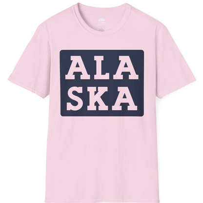 Bold Alaska Block Text Shirt T-Shirt – Light Pink – Alaska Cruise Shirts