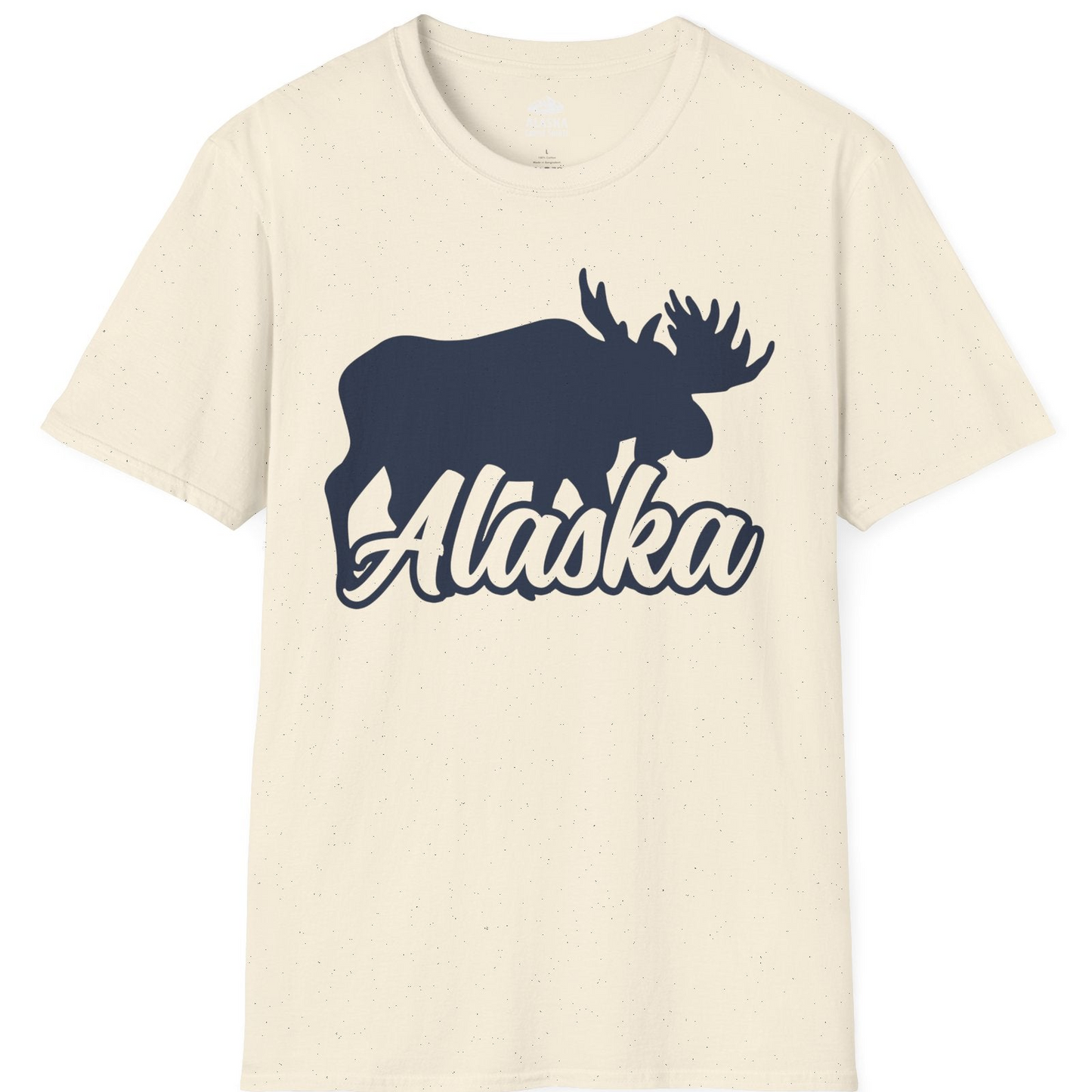Alaska Moose Wildlife Silhouette Shirt T-Shirt – Natural – Alaska Cruise Shirts