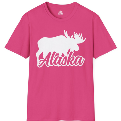 Alaska Moose Wildlife Silhouette Shirt T-Shirt – Heliconia – Alaska Cruise Shirts