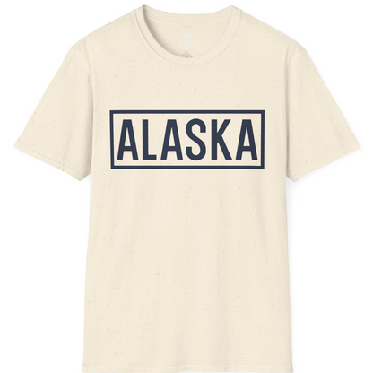 Alaska Bold Text Minimalist Monochrome Graphic Shirt for Travelers — T-Shirt T-Shirt – Natural – Alaska Cruise Shirts