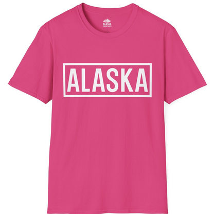 Alaska Bold Text Minimalist Monochrome Graphic Shirt for Travelers — T-Shirt T-Shirt – Heliconia – Alaska Cruise Shirts