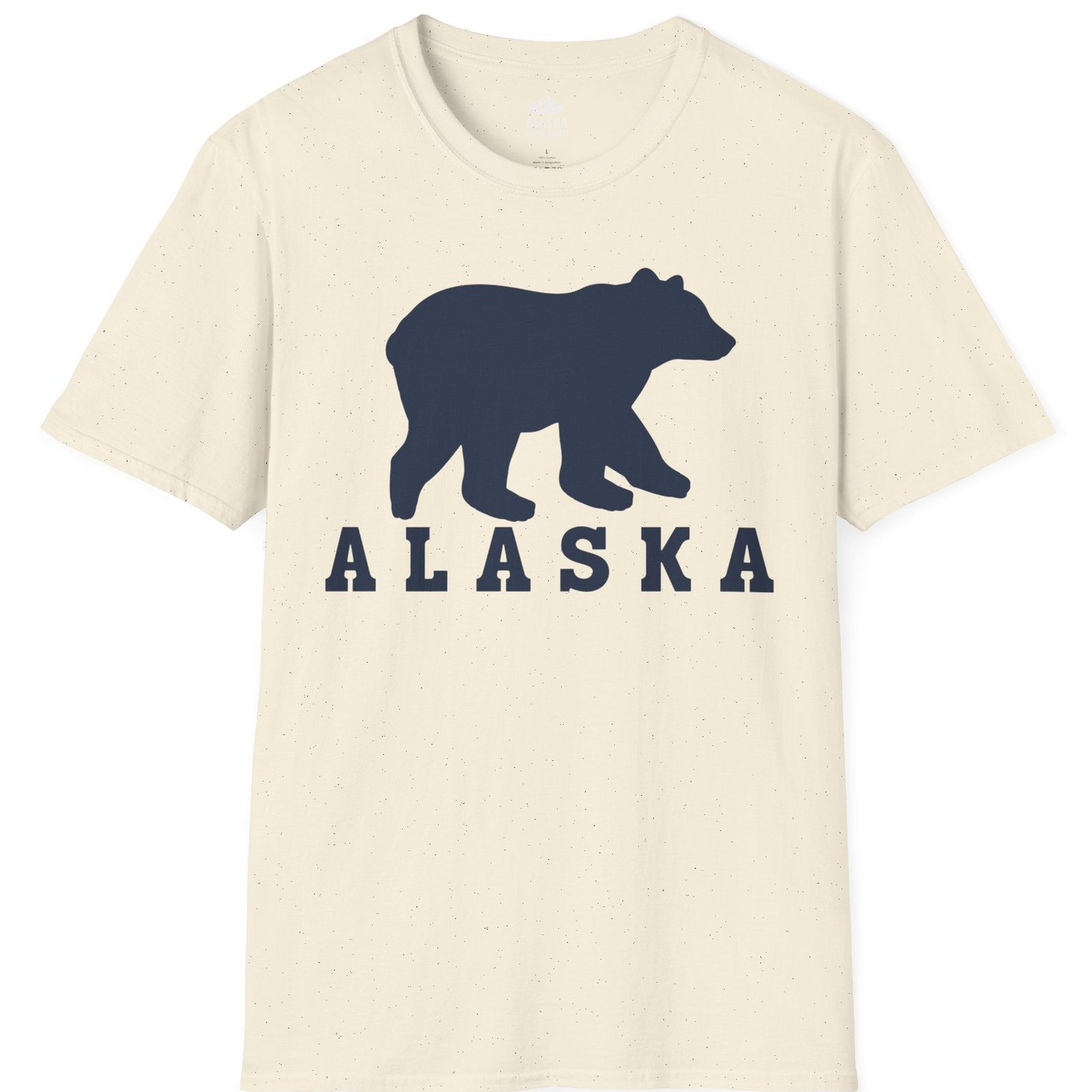 Alaska Bear Silhouette Shirt T-Shirt – Natural – Alaska Cruise Shirts