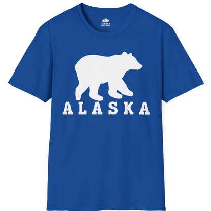 Alaska Bear Silhouette Shirt T-Shirt – Royal – Alaska Cruise Shirts