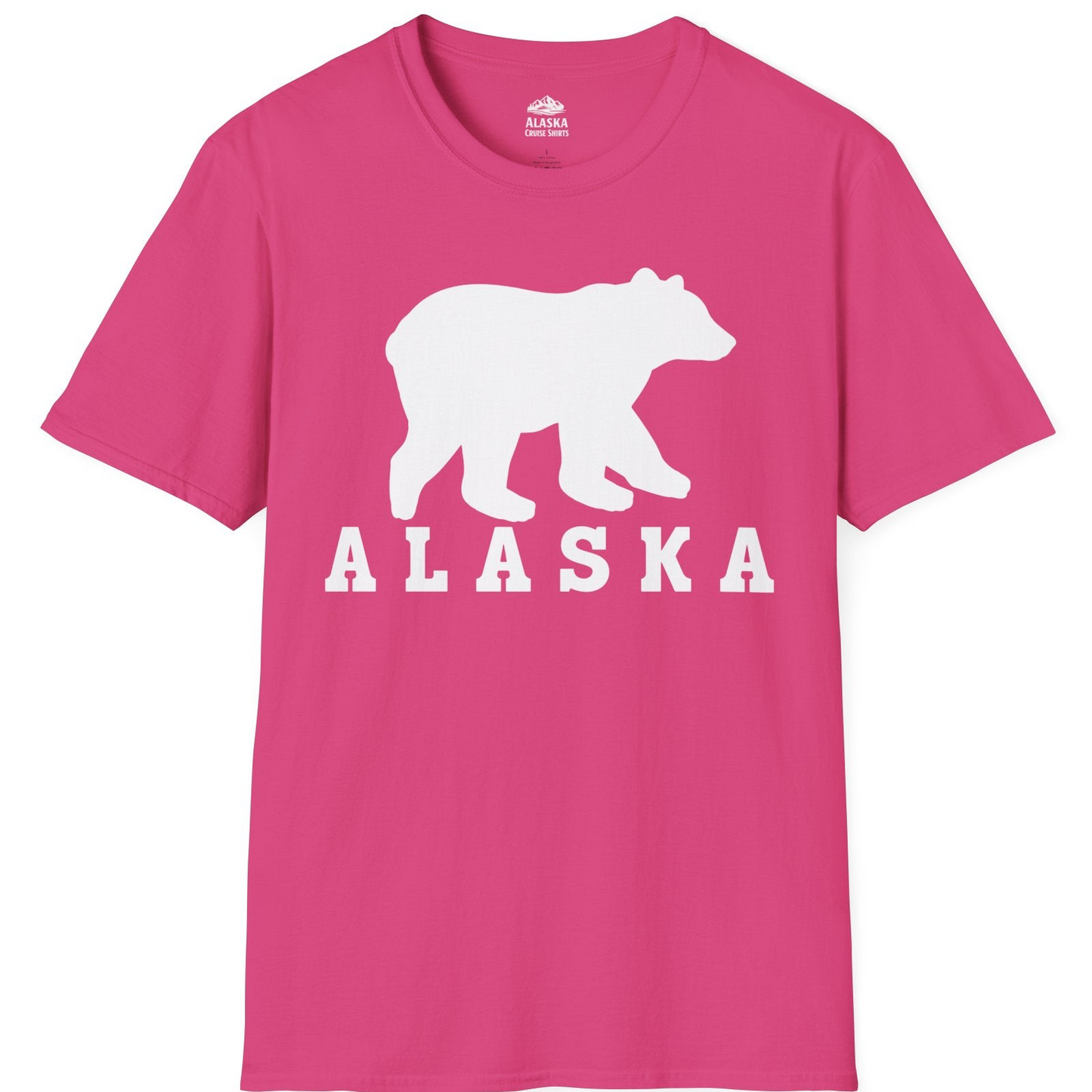 Alaska Bear Silhouette Shirt T-Shirt – Heliconia – Alaska Cruise Shirts