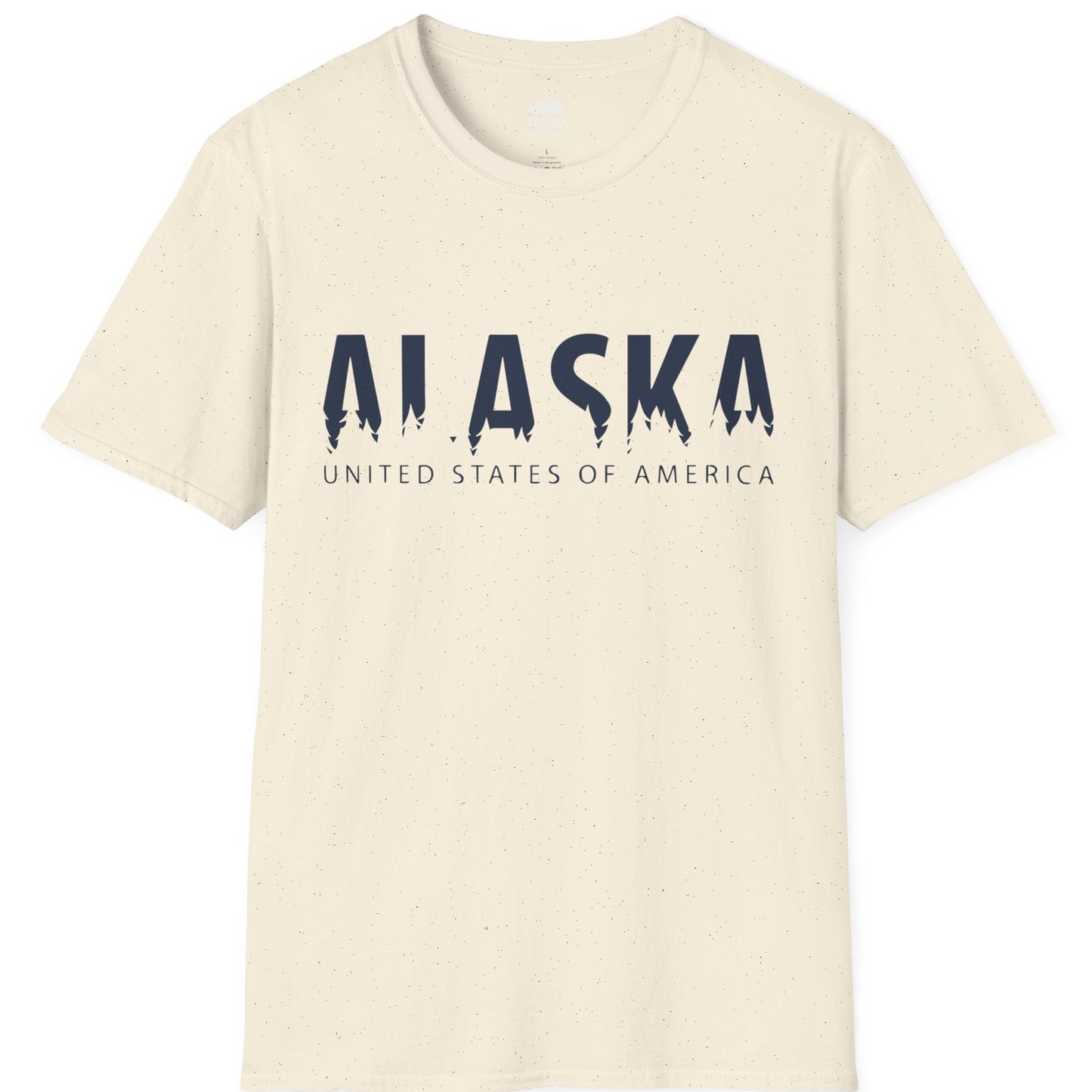 Alaska United States Typography Shirt T-Shirt – Natural – Alaska Cruise Shirts