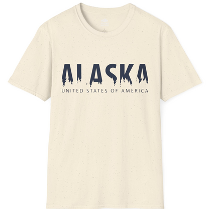 Alaska United States Typography Shirt T-Shirt – Natural – Alaska Cruise Shirts