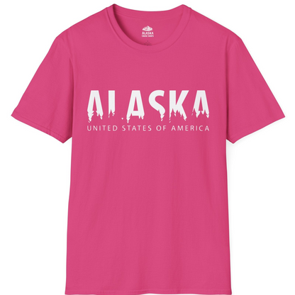Alaska United States Typography Shirt T-Shirt – Heliconia – Alaska Cruise Shirts