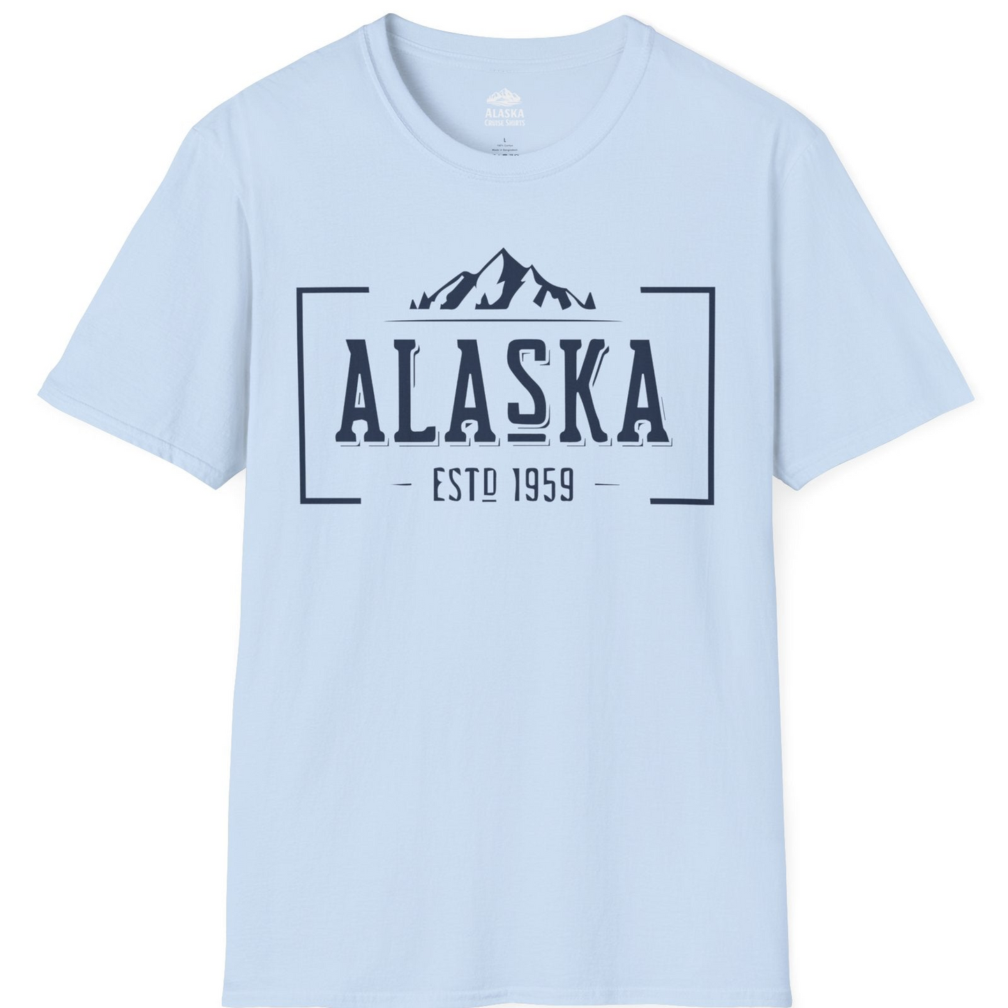 Vintage Alaska Estd 1959 Shirt T-Shirt – Light Blue – Alaska Cruise Shirts
