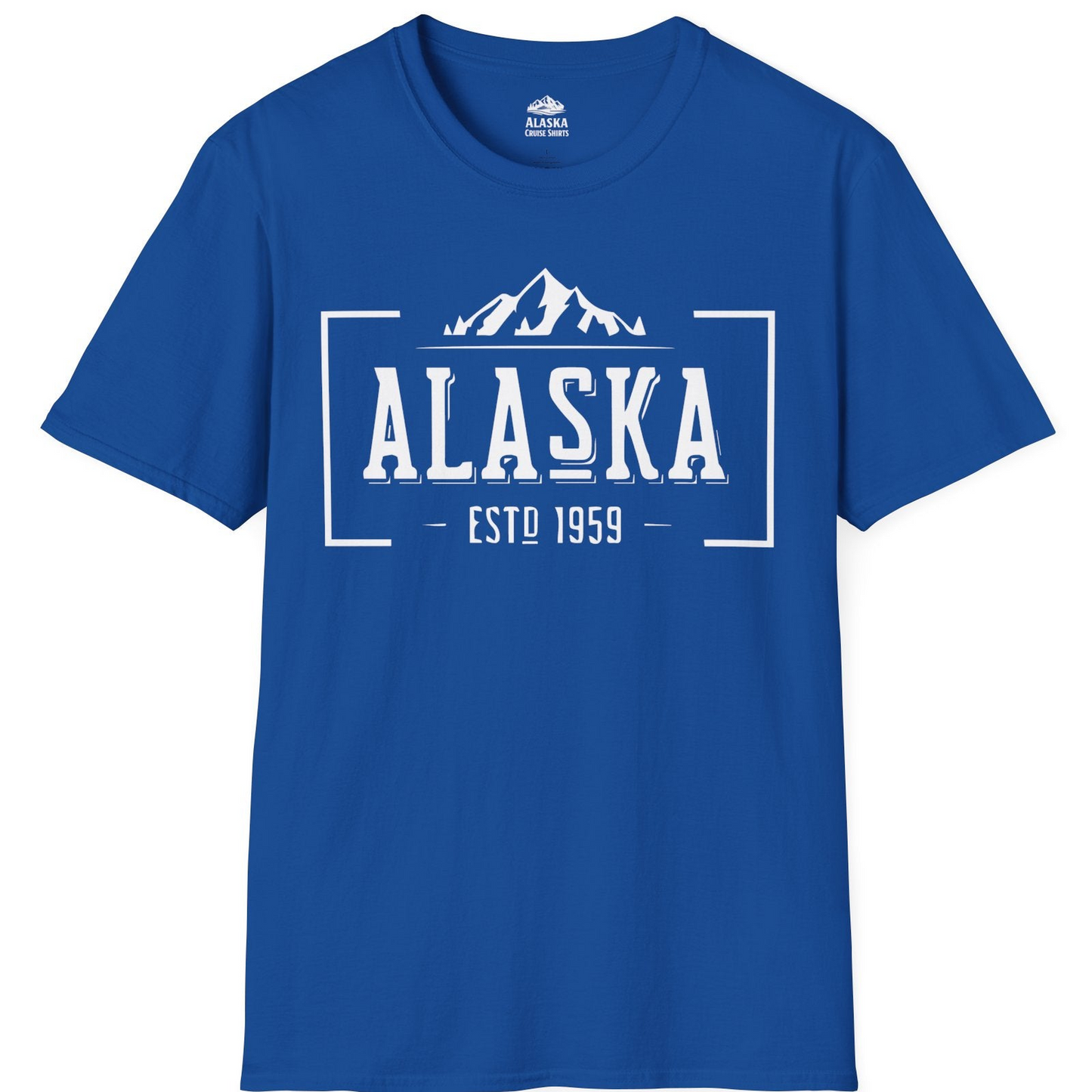 Vintage Alaska Estd 1959 Shirt T-Shirt – Royal – Alaska Cruise Shirts