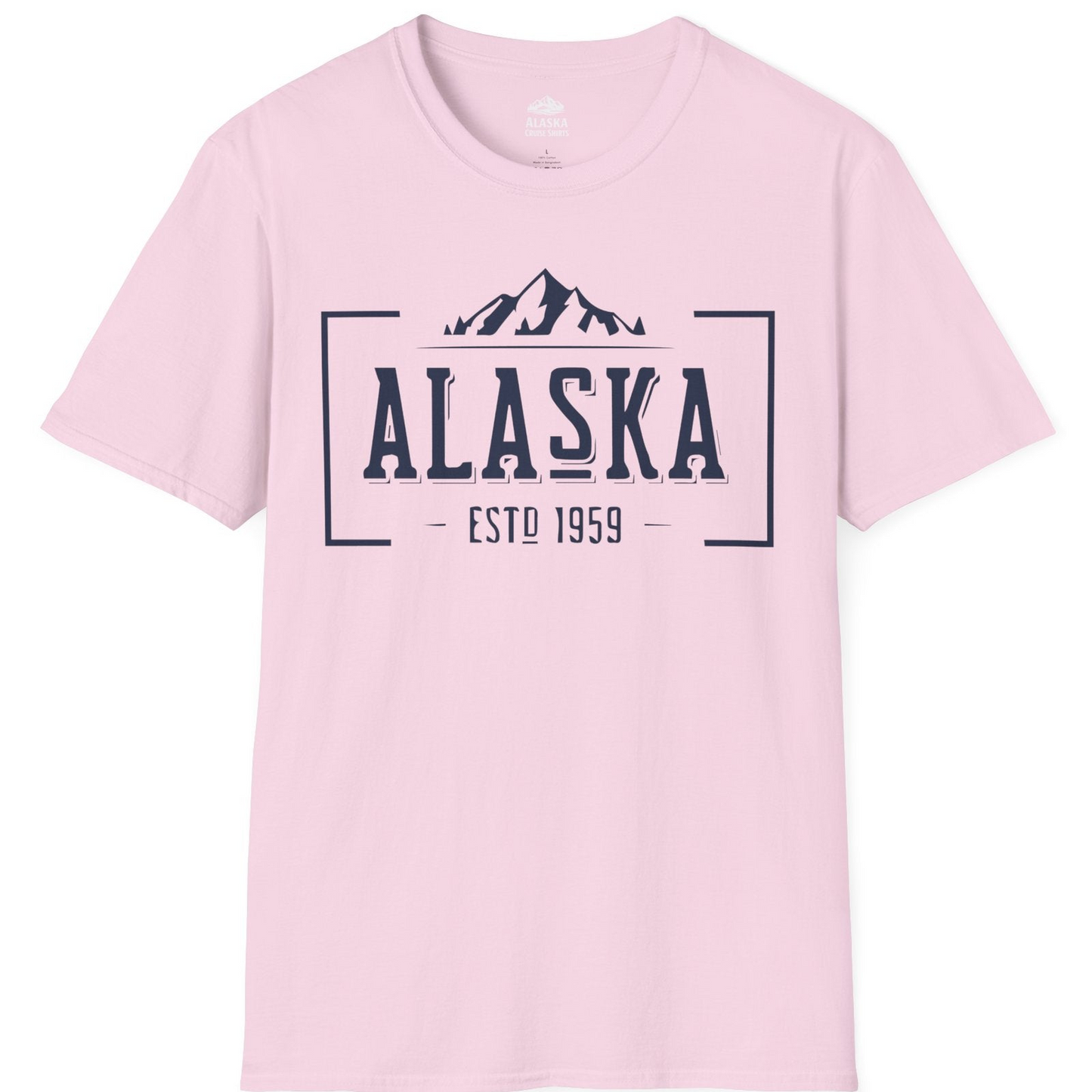 Vintage Alaska Estd 1959 Shirt T-Shirt – Light Pink – Alaska Cruise Shirts