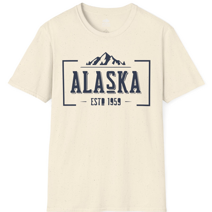 Alaska Mountain Vintage Shirt T-Shirt – Natural – Alaska Cruise Shirts