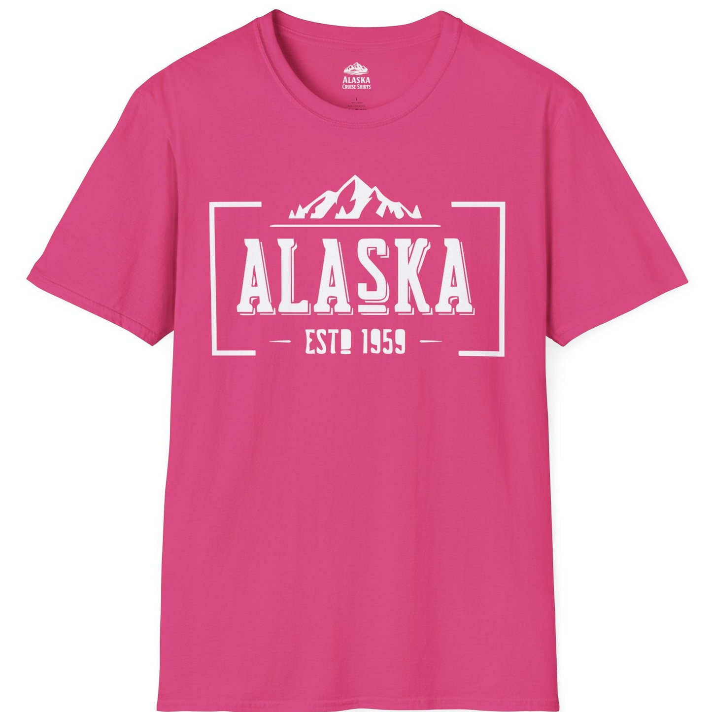 Alaska Mountain Vintage Shirt T-Shirt – Heliconia – Alaska Cruise Shirts