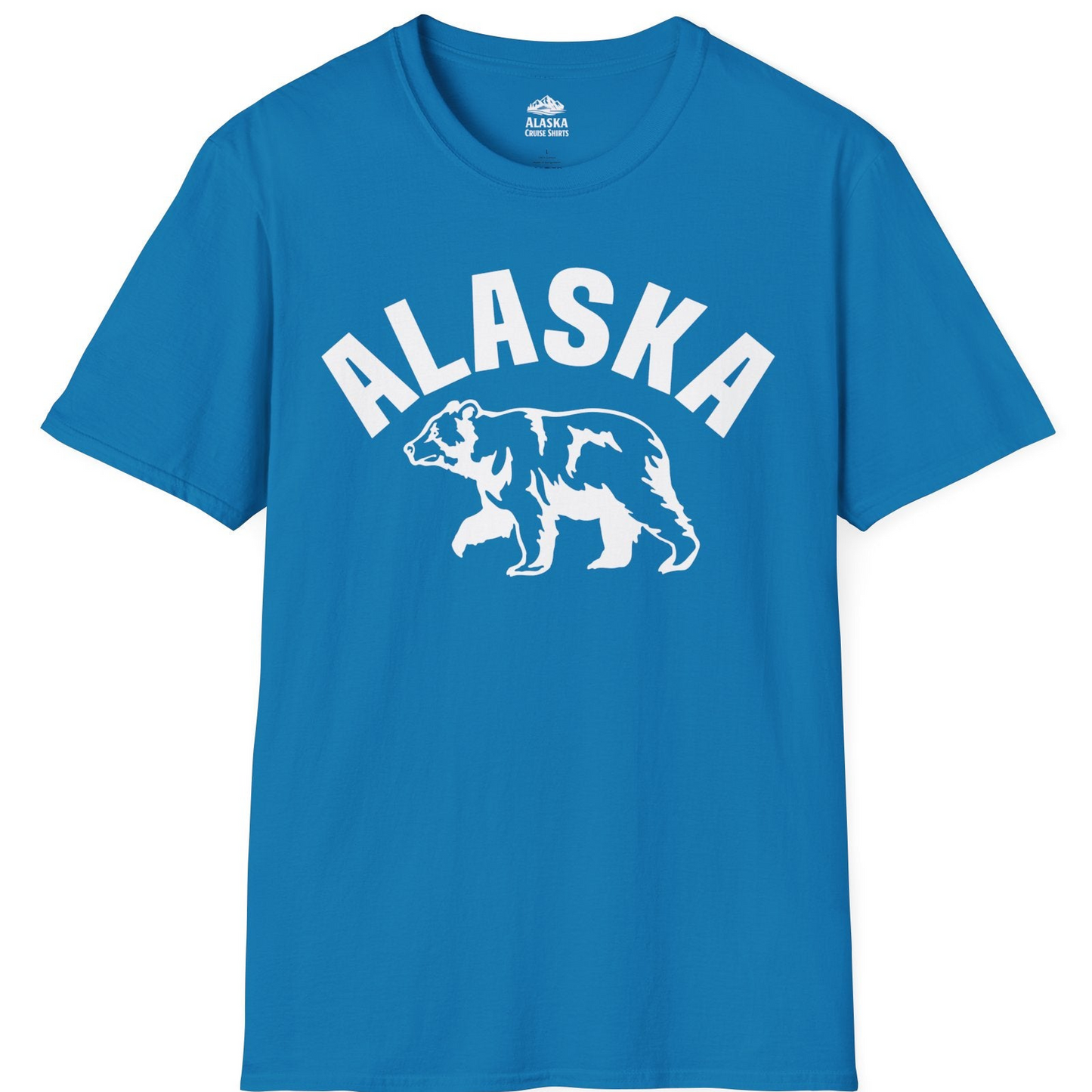 Alaska Bear Silhouette Wildlife Shirt T-Shirt – Sapphire – Alaska Cruise Shirts