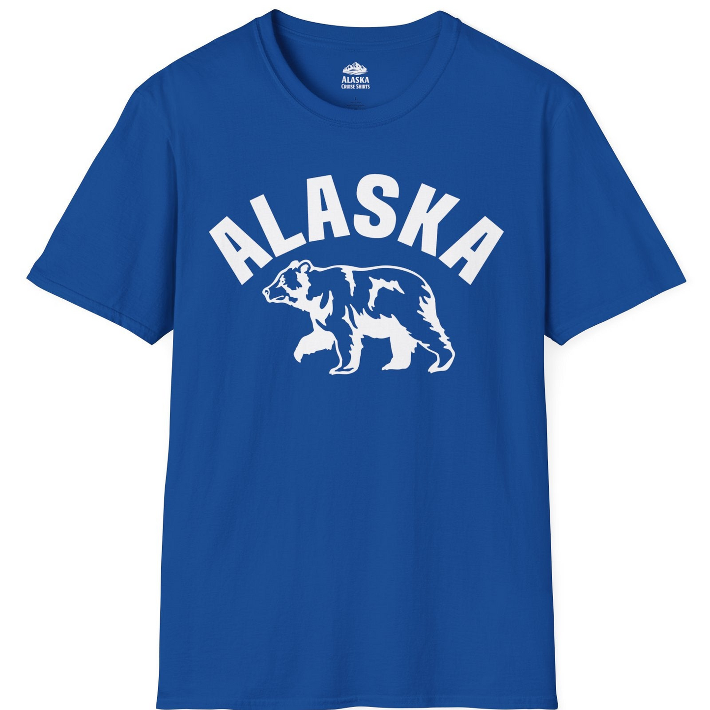 Alaska Bear Silhouette Wildlife Shirt T-Shirt – Royal – Alaska Cruise Shirts