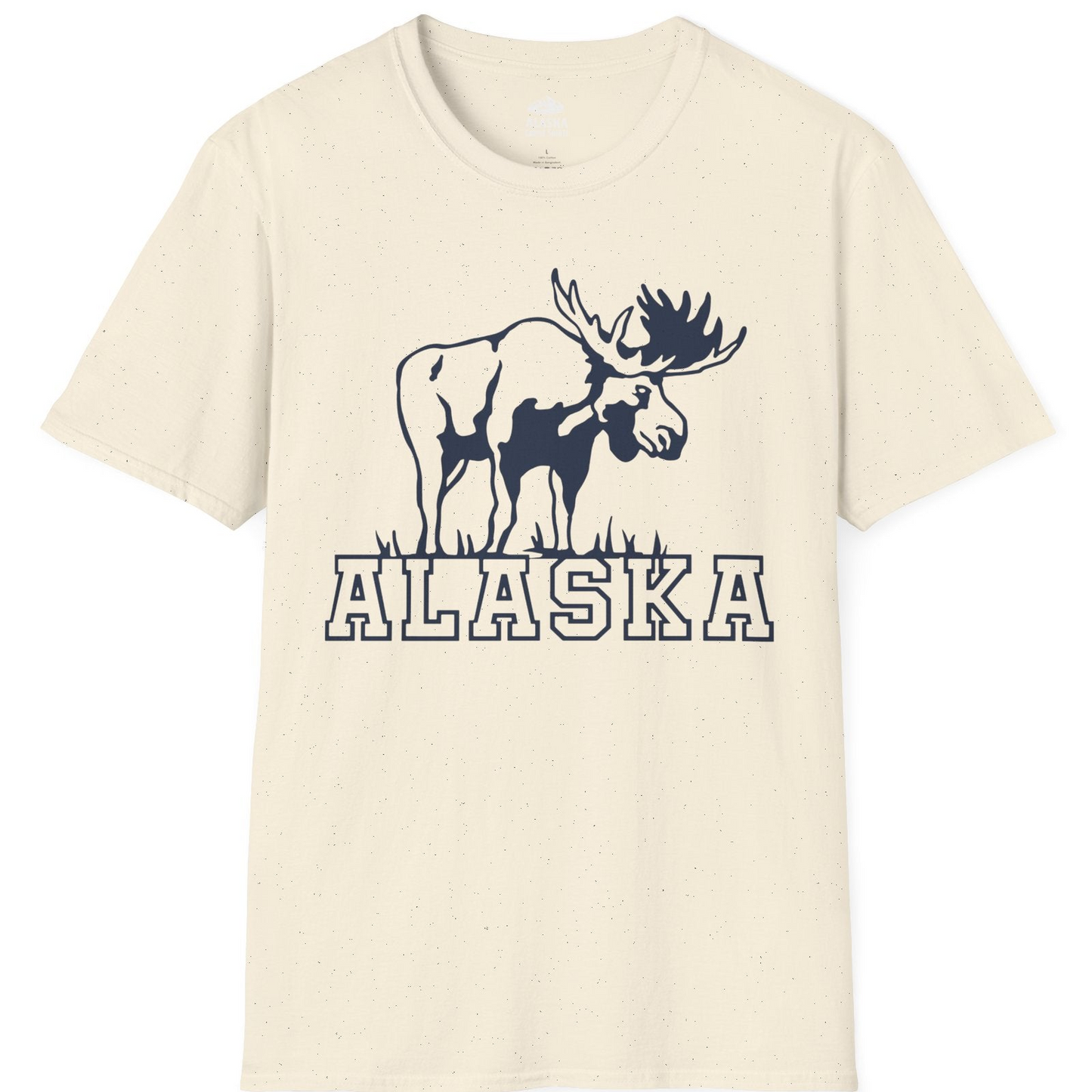 Alaska Moose Silhouette Shirt T-Shirt – Natural – Alaska Cruise Shirts
