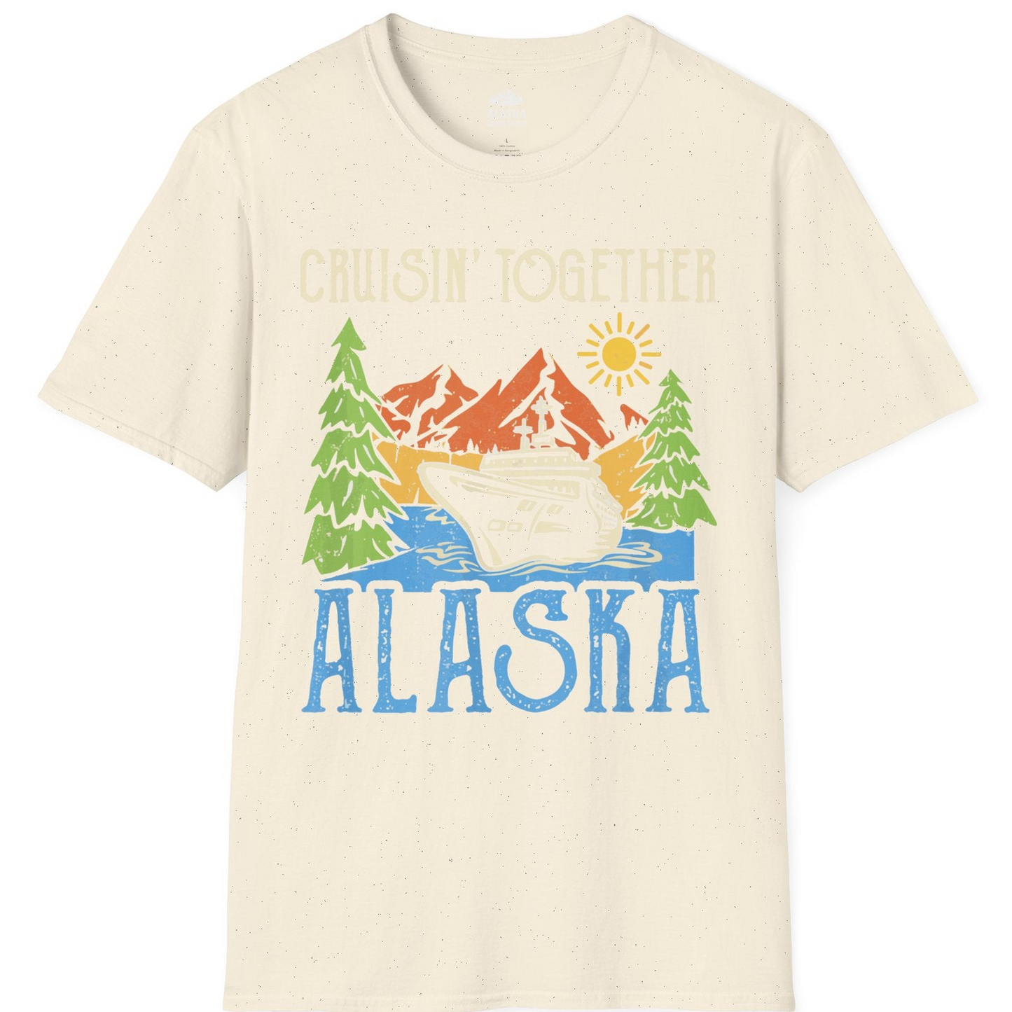 Alaska Cruise Adventure Nature Landscape Retro Family Shirt — T-Shirt T-Shirt – Natural – Alaska Cruise Shirts
