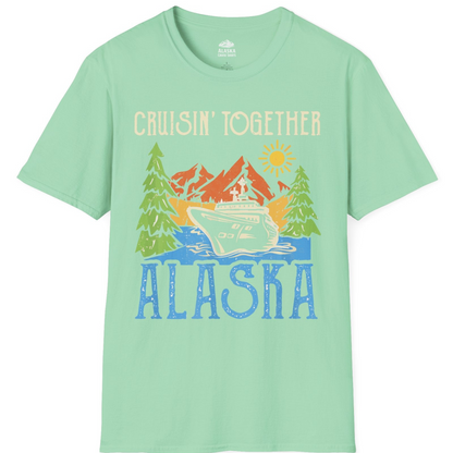 Alaska Cruise Adventure Nature Landscape Retro Family Shirt — T-Shirt T-Shirt – Mint Green – Alaska Cruise Shirts