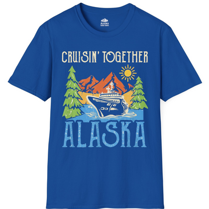 Alaska Cruise Adventure Nature Landscape Retro Family Shirt — T-Shirt T-Shirt – Royal – Alaska Cruise Shirts