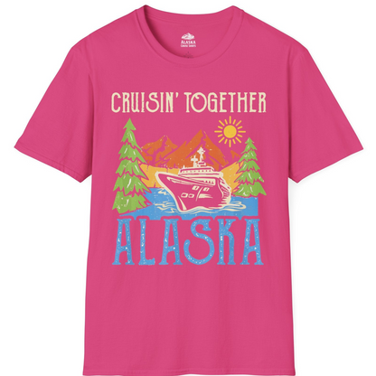Alaska Cruise Adventure Nature Landscape Retro Family Shirt — T-Shirt T-Shirt – Heliconia – Alaska Cruise Shirts