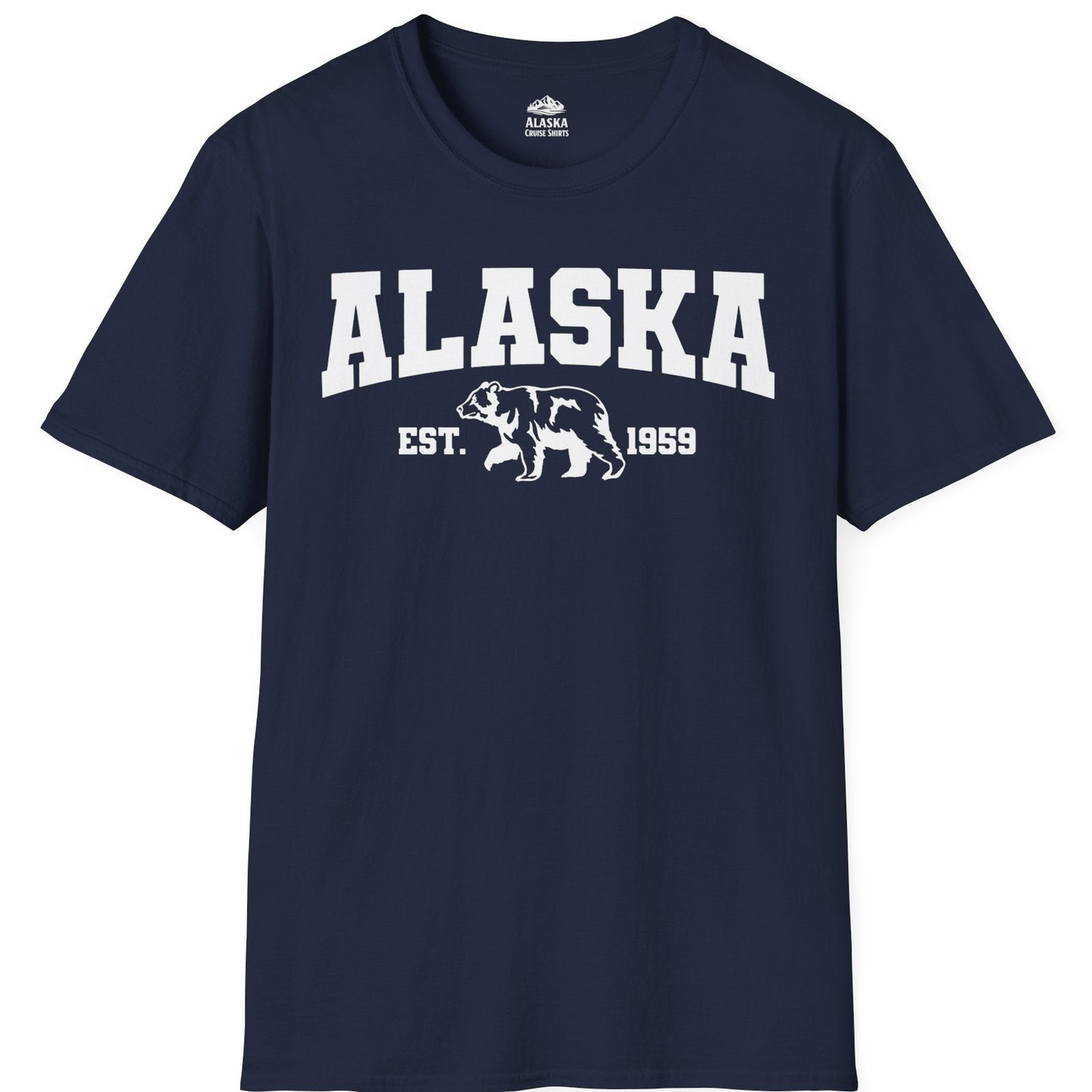 Vintage Alaska Bear Shirt T-Shirt – Navy – Alaska Cruise Shirts