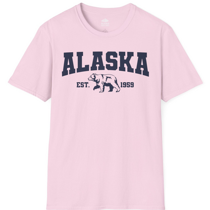 Vintage Alaska Bear Shirt T-Shirt – Light Pink – Alaska Cruise Shirts