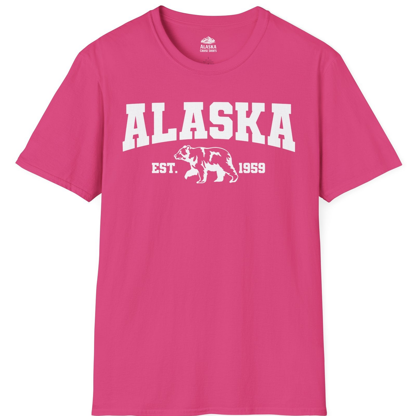 Vintage Alaska Bear Shirt T-Shirt – Heliconia – Alaska Cruise Shirts