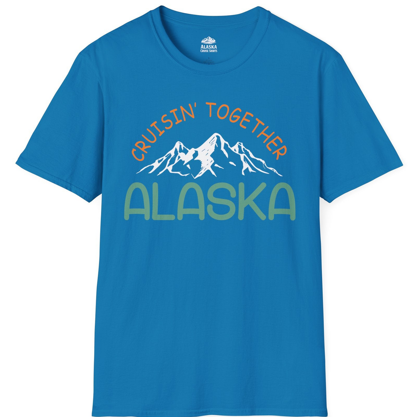 Cruisin Together Alaska Mountain Adventure Cruise Graphic Shirt — T-Shirt T-Shirt – Sapphire – Alaska Cruise Shirts