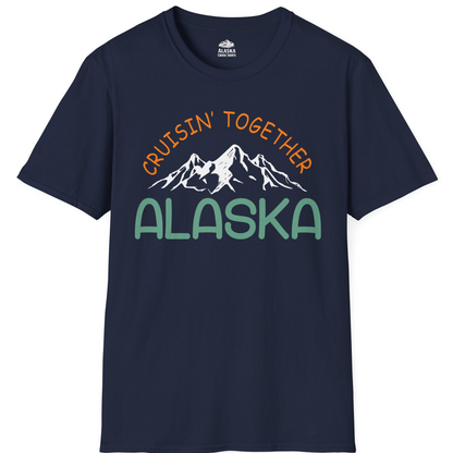 Cruisin Together Alaska Mountain Adventure Cruise Graphic Shirt — T-Shirt T-Shirt – Navy – Alaska Cruise Shirts