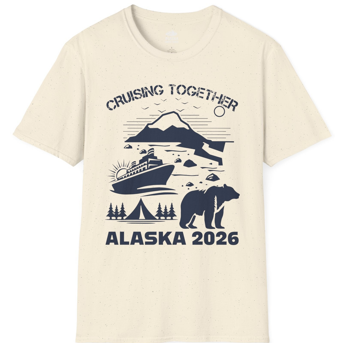 Alaska Cruise 2026 Family Adventure Bear Mountain Nature Shirt — T-Shirt T-Shirt – Natural – Alaska Cruise Shirts