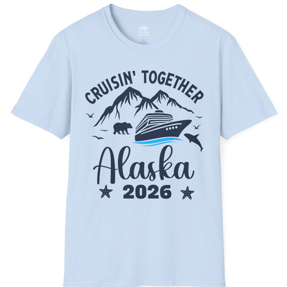 Alaska Cruise Adventure 2026 Shirt T-Shirt – Light Blue – Alaska Cruise Shirts