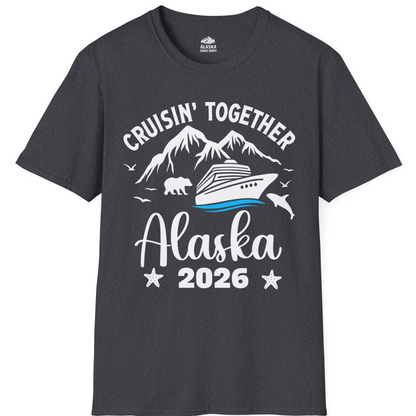 Alaska Cruise Adventure 2026 Shirt T-Shirt – Dark Heather Grey – Alaska Cruise Shirts