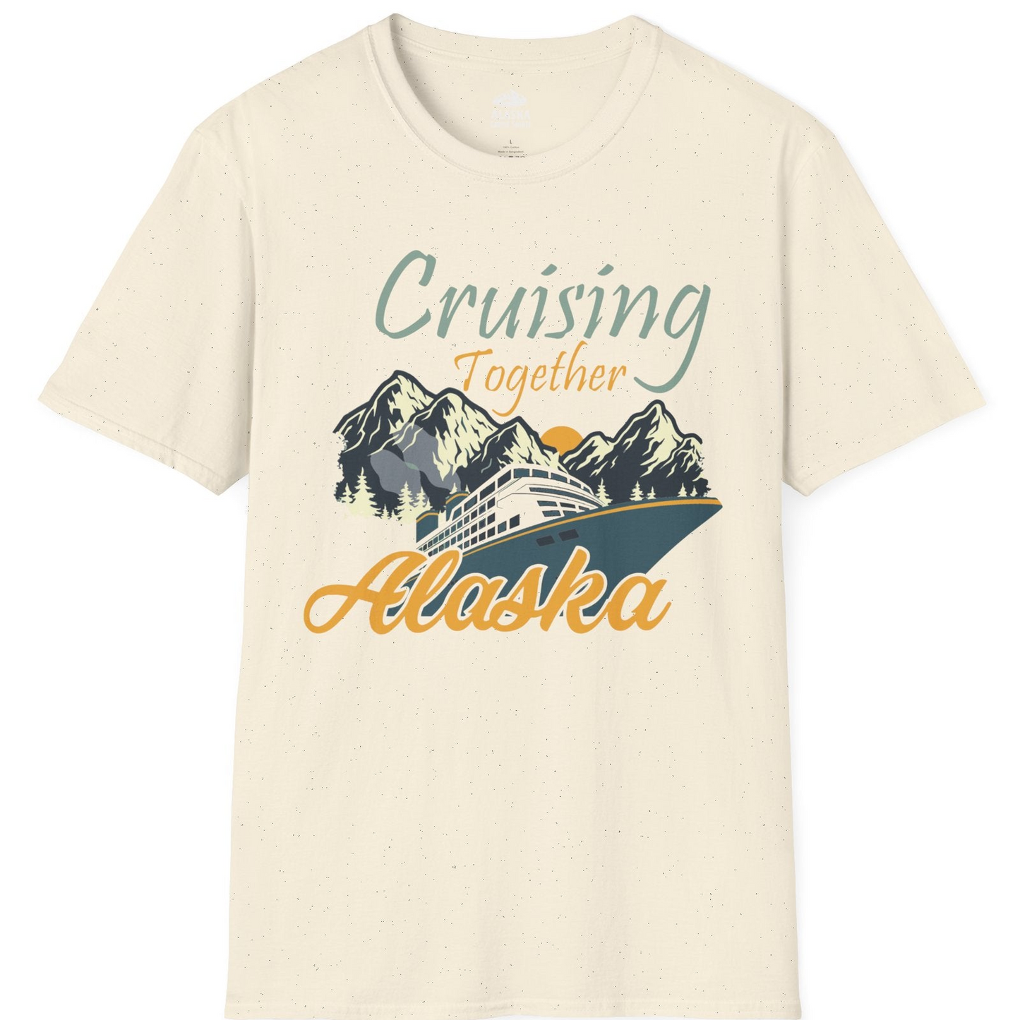 Cruising Together Alaska Mountains Family Alaska Cruise Adventure Shirt — T-Shirt T-Shirt – Natural – Alaska Cruise Shirts