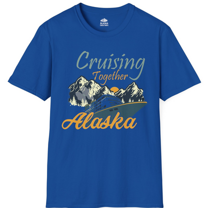 Cruising Together Alaska Mountains Family Alaska Cruise Adventure Shirt — T-Shirt T-Shirt – Royal – Alaska Cruise Shirts