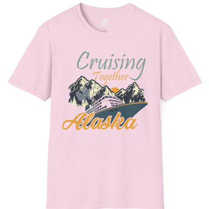 Cruising Together Alaska Mountains Family Alaska Cruise Adventure Shirt — T-Shirt T-Shirt – Light Pink – Alaska Cruise Shirts