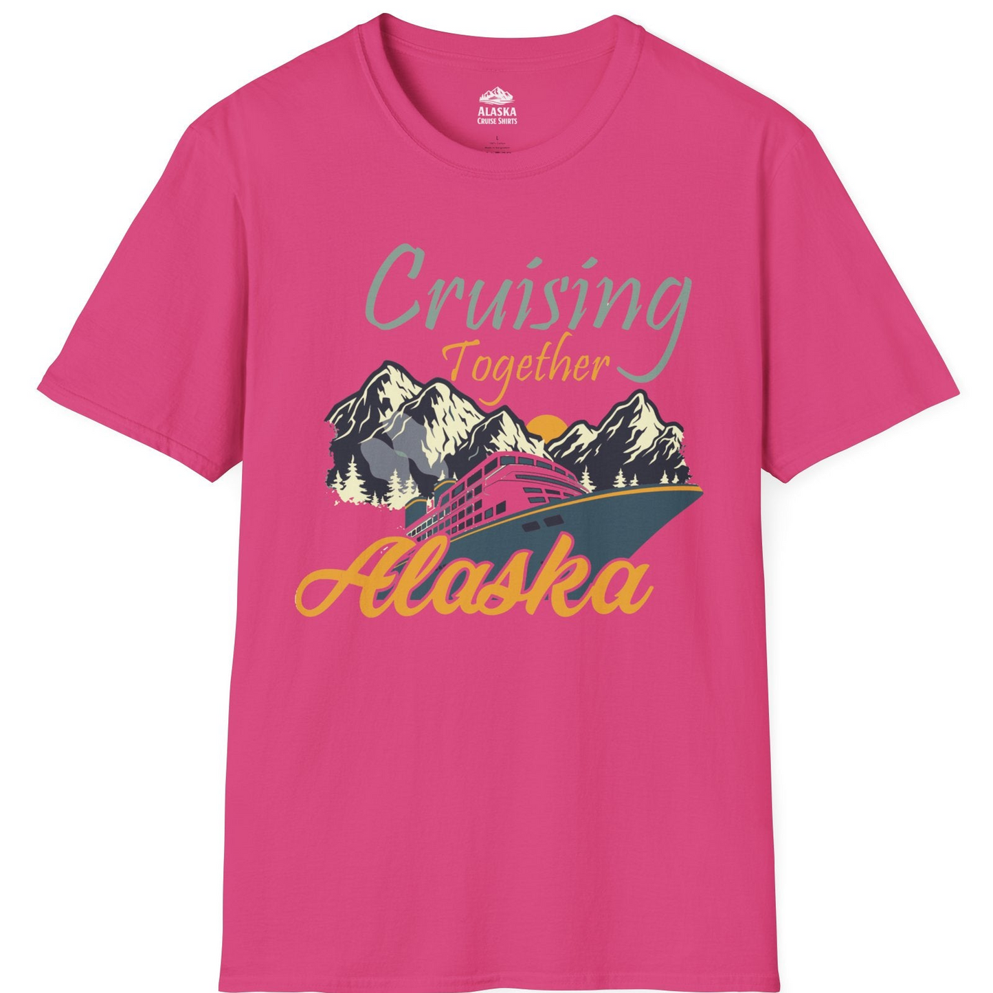Cruising Together Alaska Mountains Family Alaska Cruise Adventure Shirt — T-Shirt T-Shirt – Heliconia – Alaska Cruise Shirts