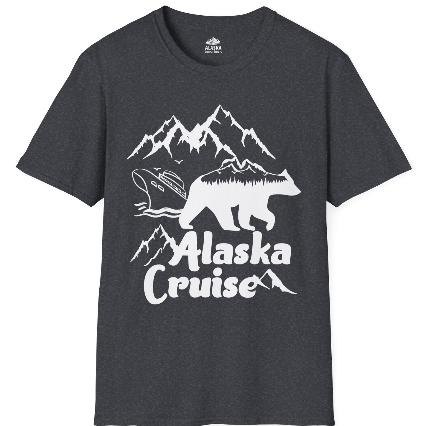 Alaska Cruise Shirt T-Shirt – Dark Heather Grey – Alaska Cruise Shirts