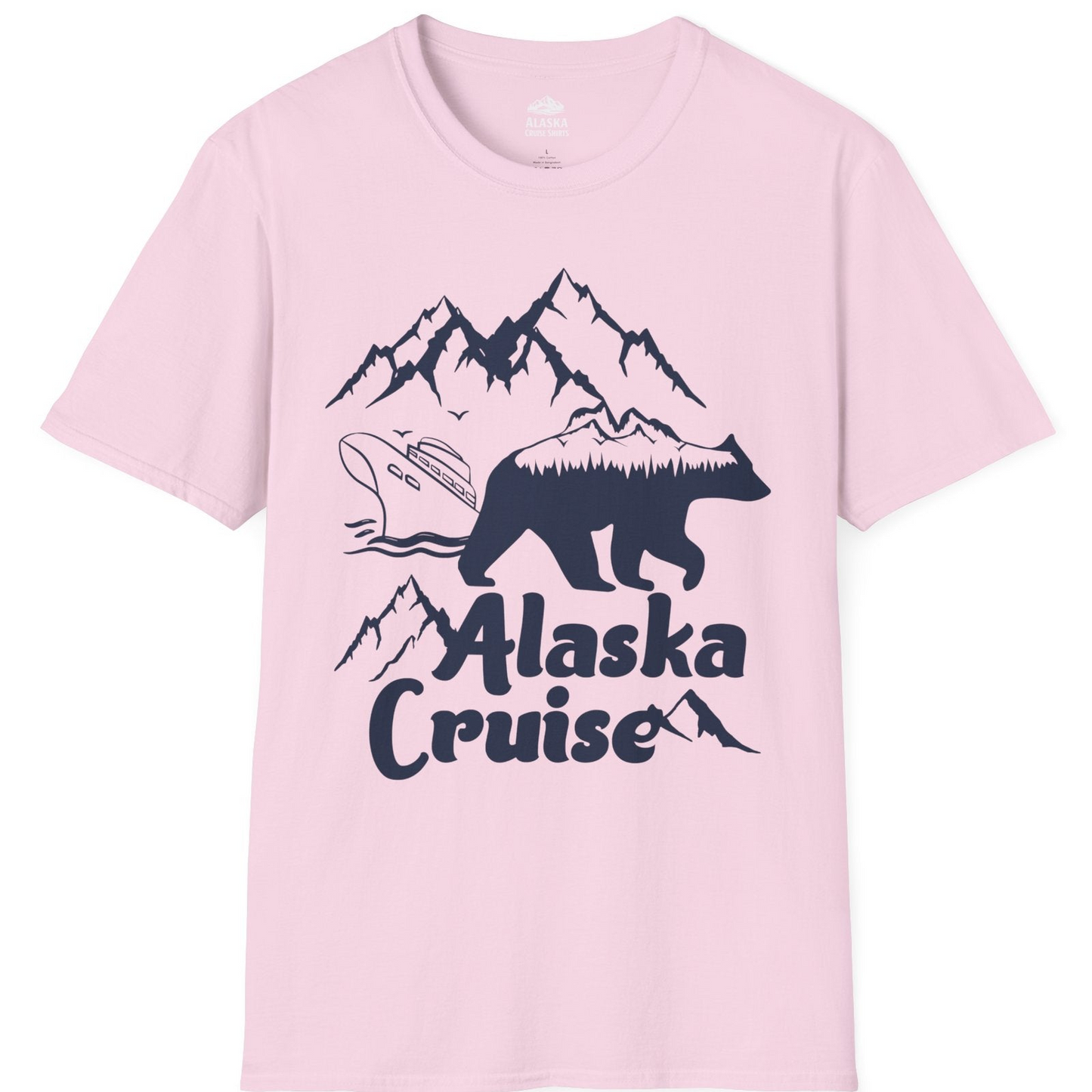 Alaska Cruise Shirt T-Shirt – Light Pink – Alaska Cruise Shirts
