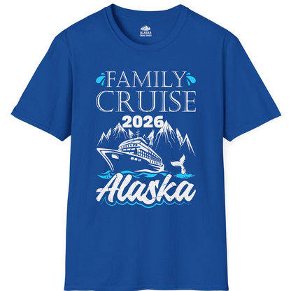 Alaska Family Cruise Shirt T-Shirt – Royal – Alaska Cruise Shirts