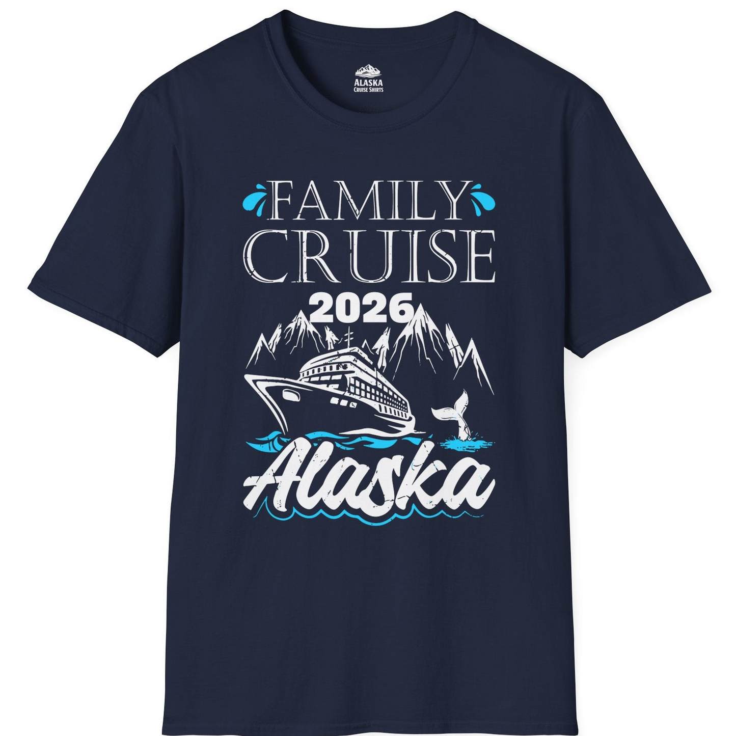 Alaska Family Cruise Shirt T-Shirt – Navy – Alaska Cruise Shirts