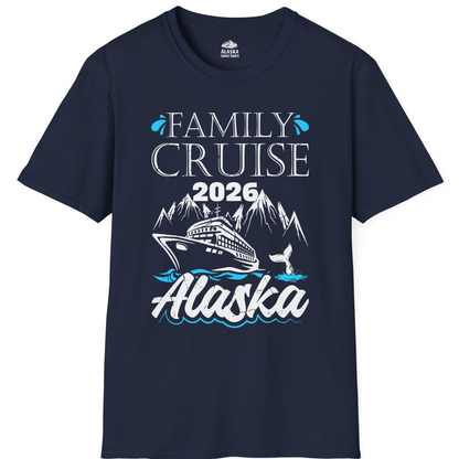 Alaska Family Cruise Shirt T-Shirt – Navy – Alaska Cruise Shirts